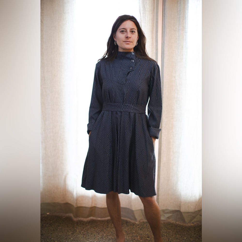 Elegant Navy Blue Dress